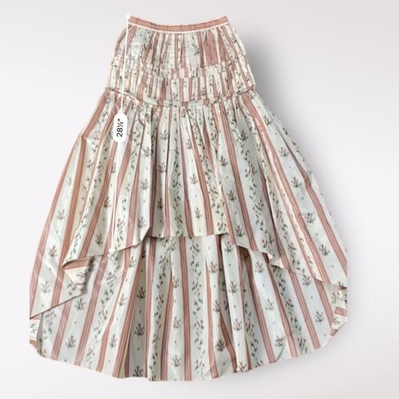 Brock Collection Ophelie Runway SS19 Silk Blend Midi Skirt Size 2 Italian Luxury - Picture 5 of 11